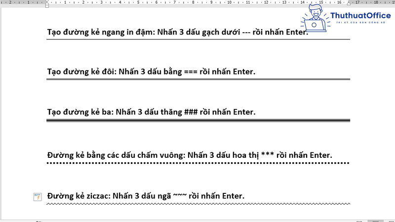 kẻ dòng trong Word