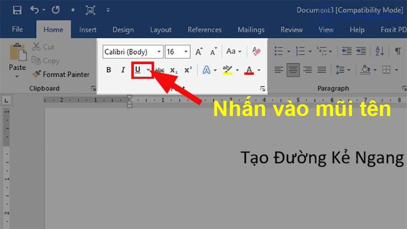 kẻ dòng trong Word