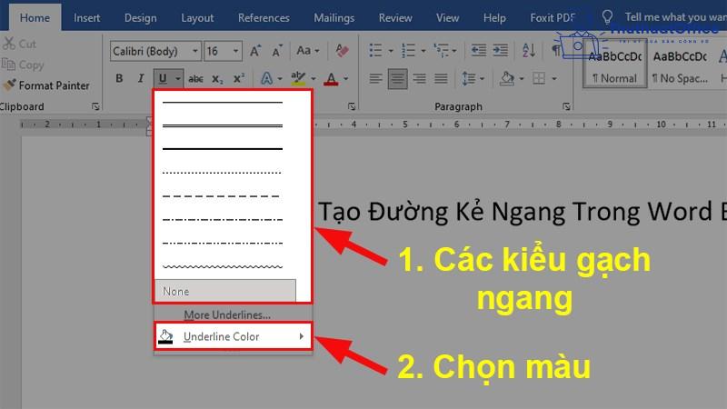 kẻ dòng trong Word