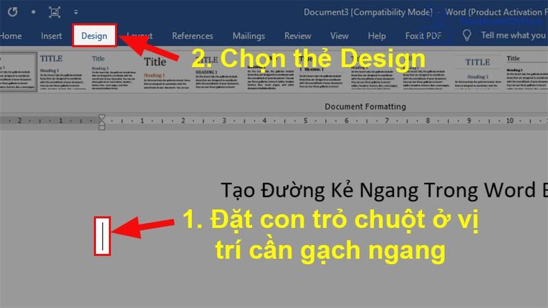 kẻ dòng trong word