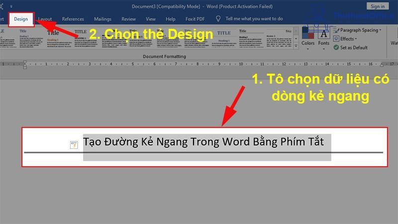 kẻ dòng trong Word