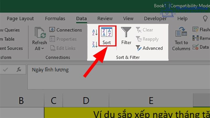 sắp xếp trong excel