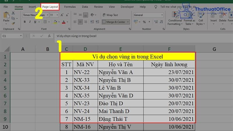 khắc phục in không hết trang trong excel