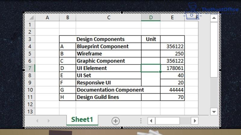 chèn file excel vào powerpoint