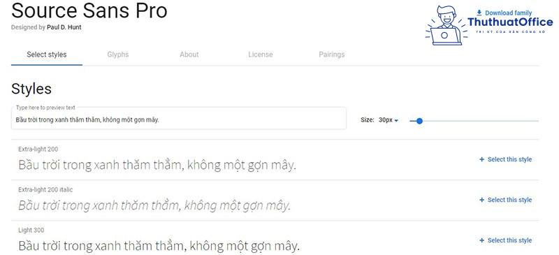 Các font chữ tiếng Việt đẹp trong Word