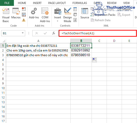 Cách lọc số điện thoại trong Excel