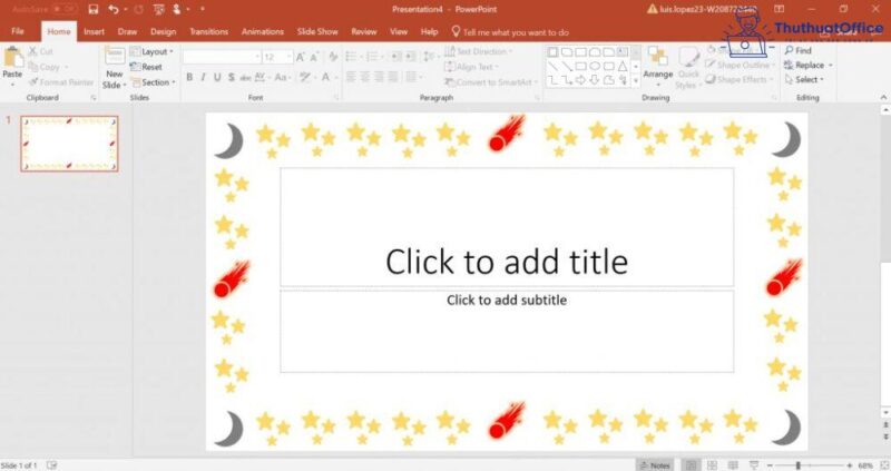 Tạo khung trong PowerPoint bằng biểu tượng