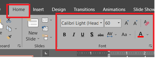 Định dạng font chữ trong PowerPoint