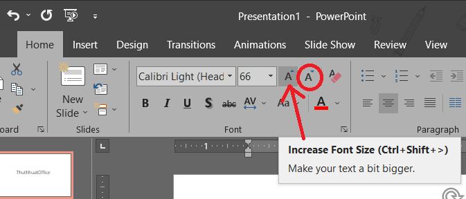 Định dạng font chữ trong PowerPoint