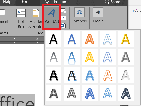 Tạo chữ nghệ thuật trong PowerPoint