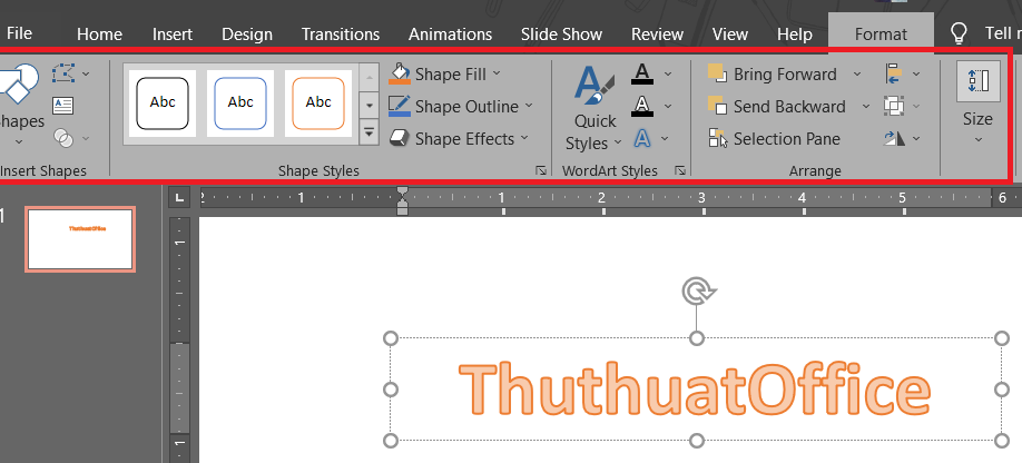 Tùy chỉnh WordArt trong PowerPoint