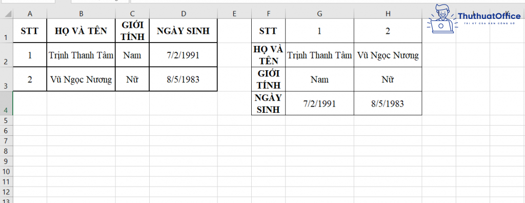 xoay bảng trong Word