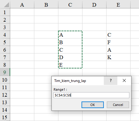 tim gia tri trung nhau o 2 cot trong Excel 04