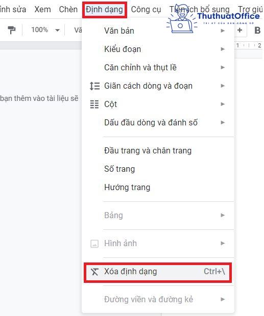 Tính năng cơ bản của Google Docs