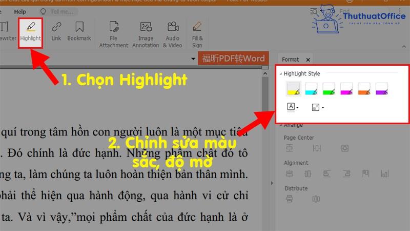 cách highlight trong PDF