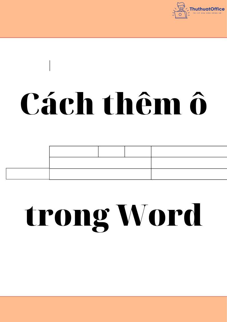 cách thêm ô trong Word