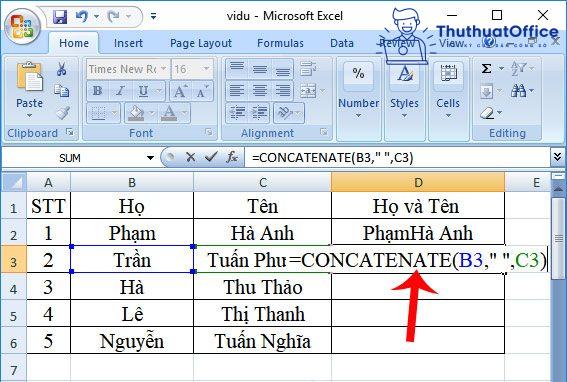 Các hàm cơ bản trong Excel