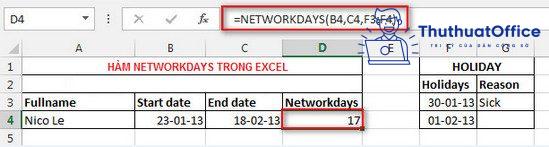 Các hàm cơ bản trong Excel