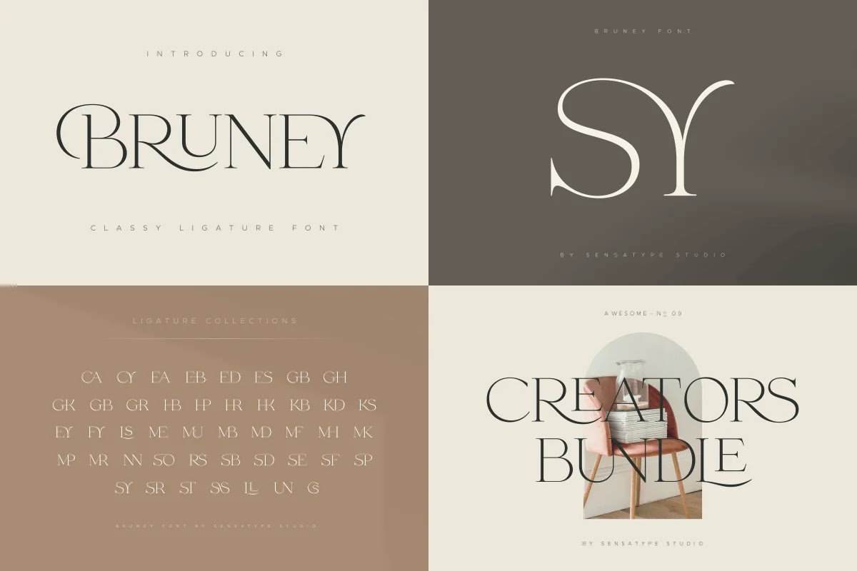 Unique and Classy Modern Font Bundle