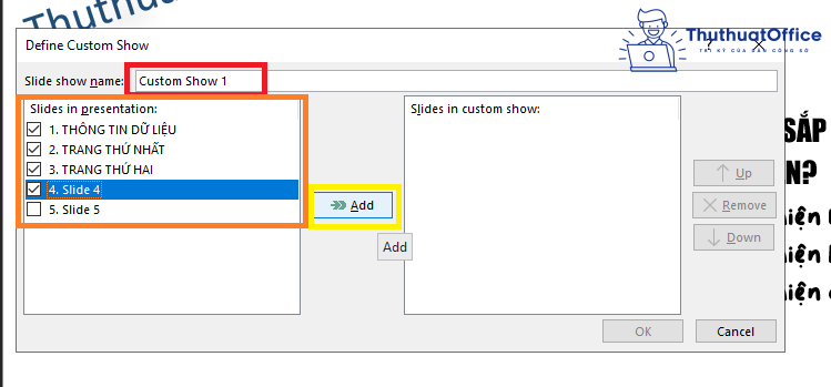 cách sắp xếp thứ tự xuất hiện trong PowerPoint
