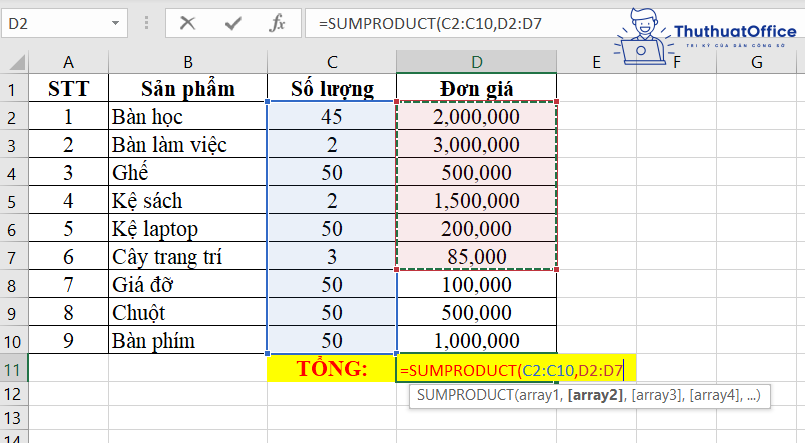 #value trong Excel