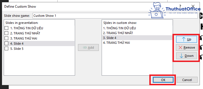 cách sắp xếp thứ tự xuất hiện trong PowerPoint