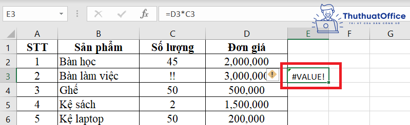 #value trong Excel