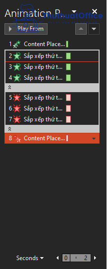 cách sắp xếp thứ tự xuất hiện trong PowerPoint