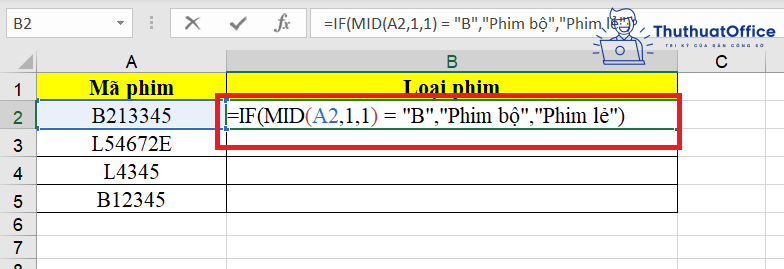 hàm MID trong Excel