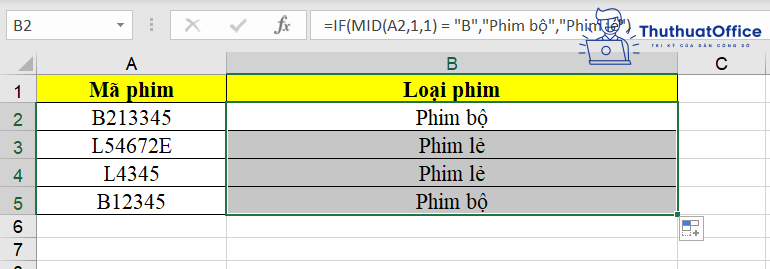 hàm MID trong Excel