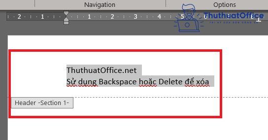 Xóa Section trong Word
