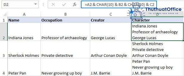 tách chữ trong excel