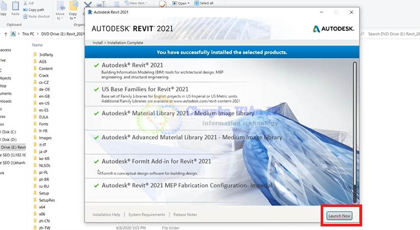 Hướng dẫn cài đặt Autodesk Revit 2021