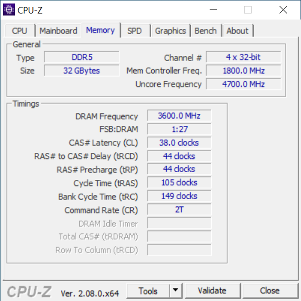 Cấu hình thử nghiệm trên CPU_Z