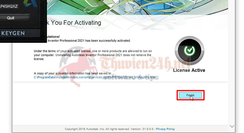 Hướng dẫn kích hoạt Autodesk Inventor 2021