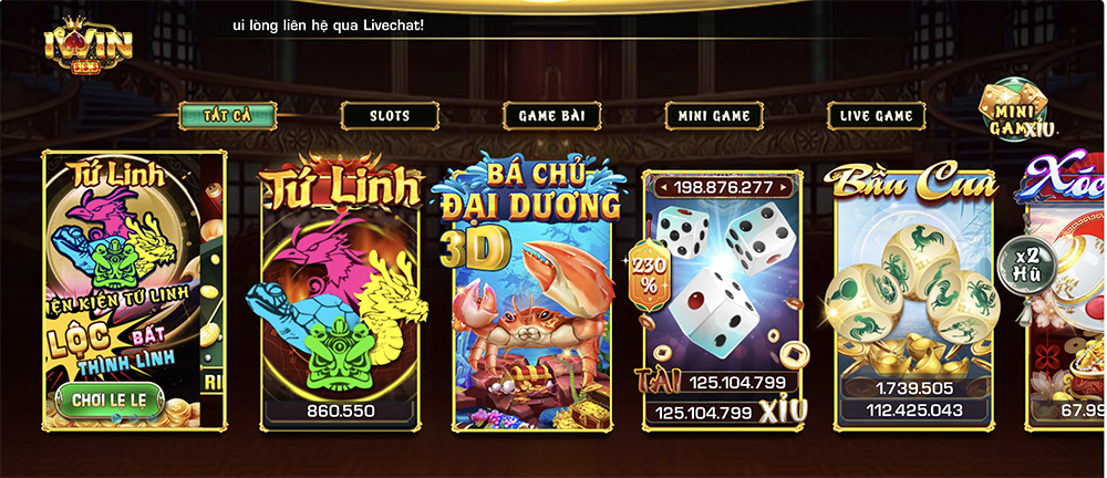 iWin Club đa dạng trò chơi hấp dẫn