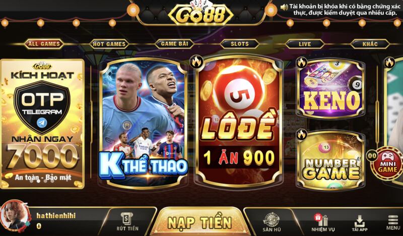 Đánh giá cổng game Go88 info