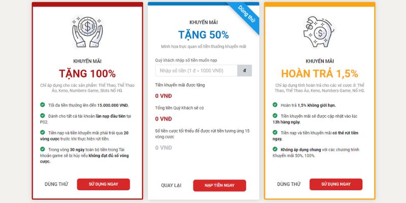 Ưu đãi nạp tiền 50% cho anh em tân thủ