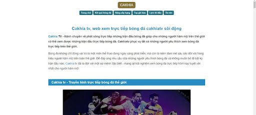 Giải đấu bóng đá thu hút đông đảo người xem tại Cakhia TV