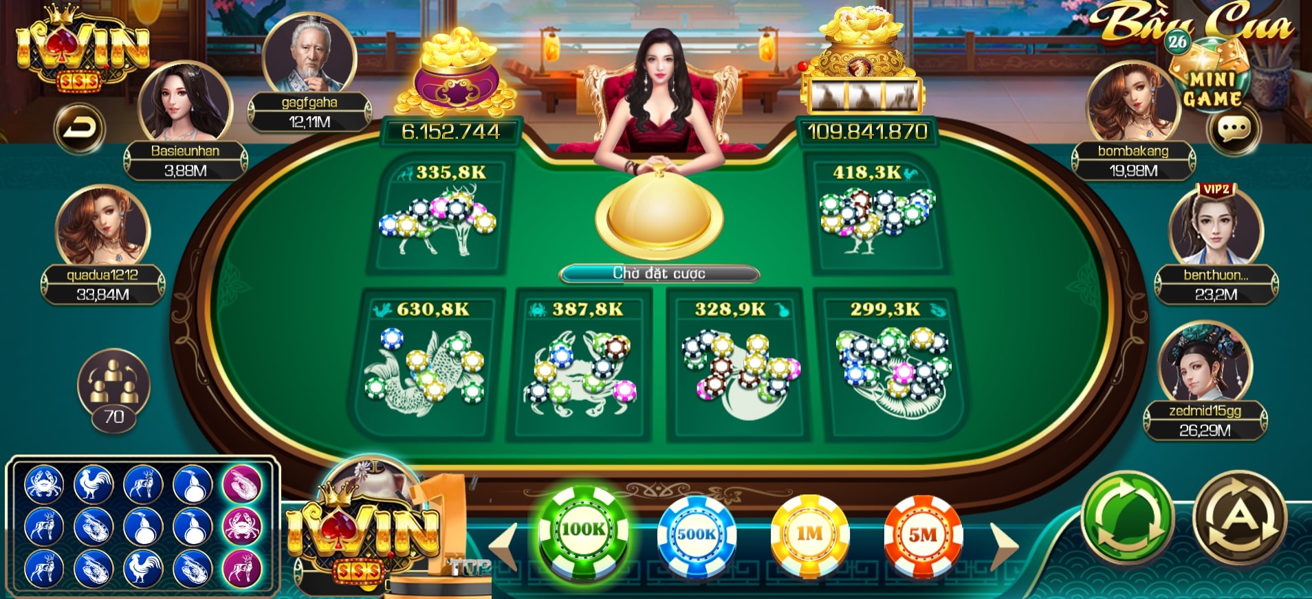 Game bầu cua tại Iwin Club