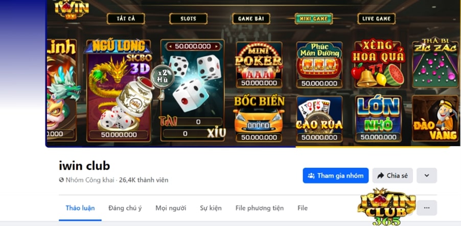 Cộng đồng người chơi Mini game Iwin Club