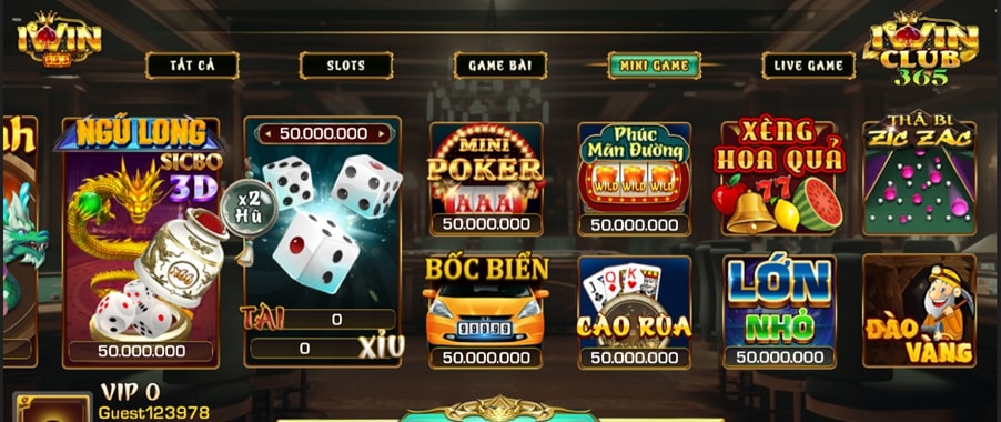 Kho mini game đa dạng tại Iwin Club