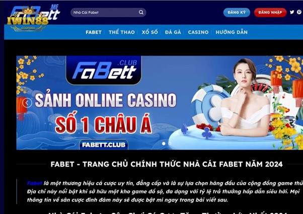 Giao diện cổng game bài Fabet