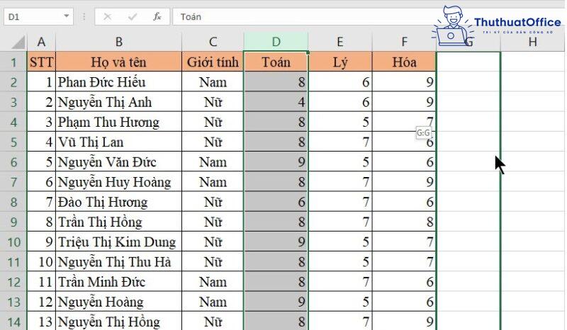 6 cách di chuyển hàng, di chuyển cột trong Excel 12 6 cách di chuyển hàng, di chuyển cột trong Excel 11