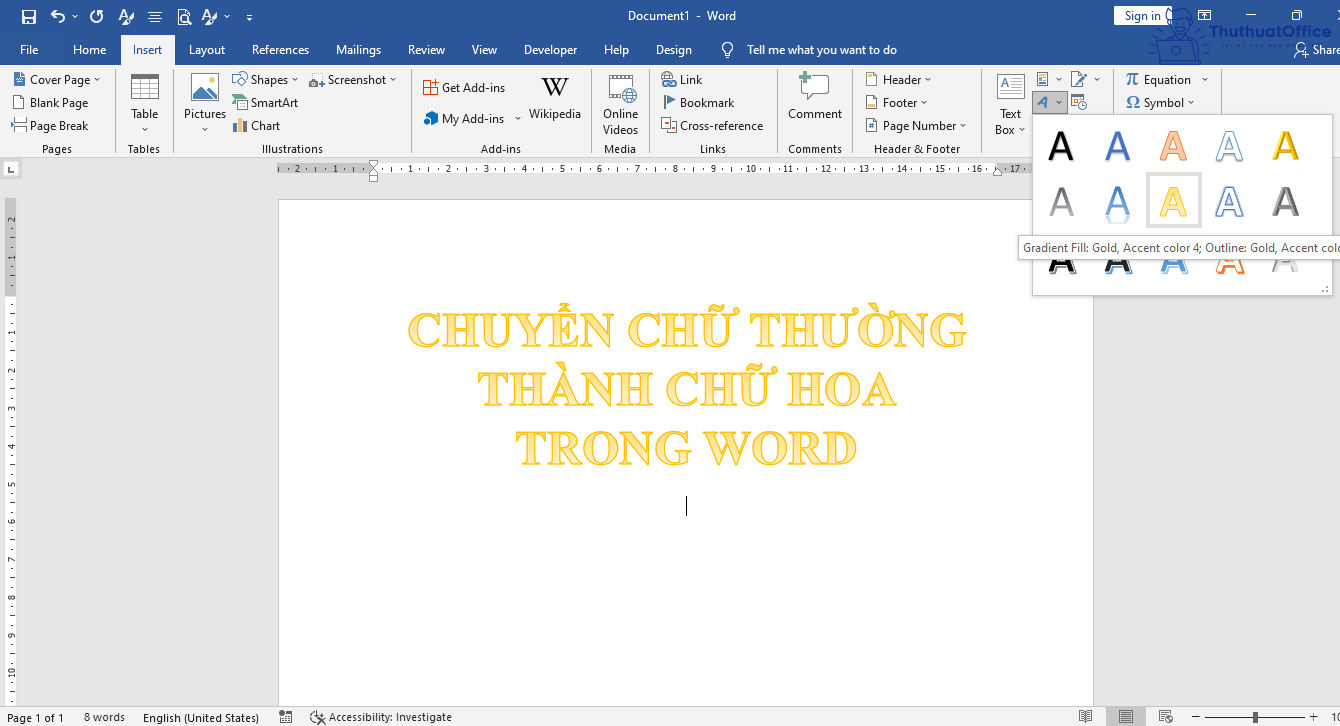 Các cách viết hoa trong Word cực đơn giản 8 Cách viết chữ hoa đẹp trong Word