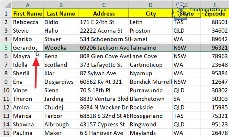 6 cách di chuyển hàng, di chuyển cột trong Excel 18 6 cách di chuyển hàng, di chuyển cột trong Excel 17