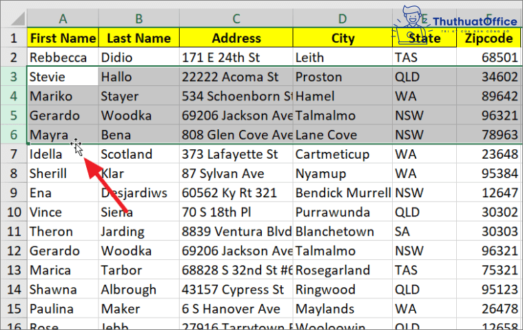 6 cách di chuyển hàng, di chuyển cột trong Excel 22 6 cách di chuyển hàng, di chuyển cột trong Excel 21