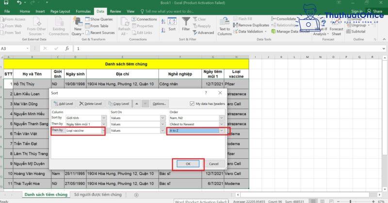 Cách SORT trong Excel từ cơ bản đến nâng cao 25 cách SORT trong Excel