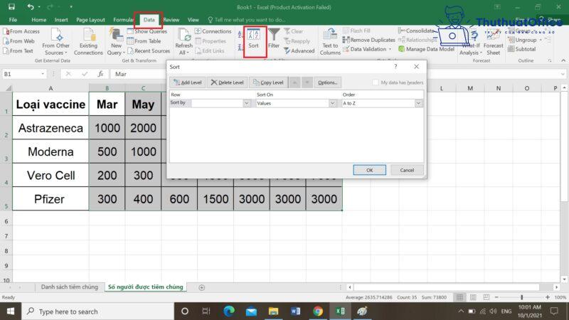 Cách SORT trong Excel từ cơ bản đến nâng cao 8 cách SORT trong Excel