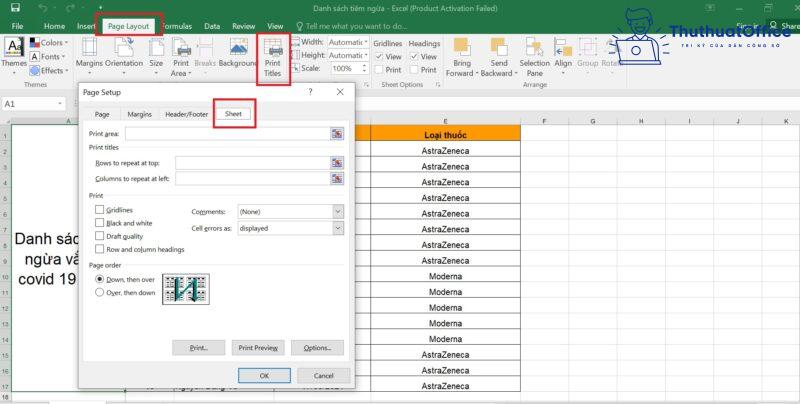 Cách cố định tiêu đề trong Excel dạng hàng, dạng cột và khi in bảng dữ liệu 6 cố định tiêu đề trong Excel